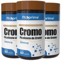 Kit 3x Picolinato de Cromo 250mcg 60 Cápsulas