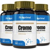 Kit 3x Picolinato de Cromo 250mcg 60 Cápsulas