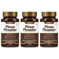 Kit 3x Pinus Pinaster Resveratrol MSM Vitaminas C E K2 60 Caps 500mg Melfort
