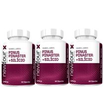 Kit 3x Pinus Pinaster + Silicio 500mg 60 caps NewFour