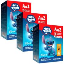 KIT 3X Polivitamínico A-Z Kids Vitatton Stitch 30 gomas - Maxinutri