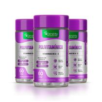 Kit 3x Polivitamínico A - Z, Rico em Vitaminas e Minerais - Suplemento Alimenta - Denavita