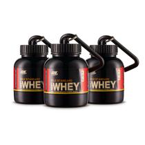 Kit 3x Porta Whey Protein e Suplementos Gold Portátil 200ml