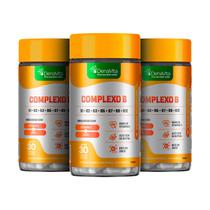 Kit 3x Pote Complexo B + Vitamina C + Zinco - Multivitamínico - Vegano - Denavita