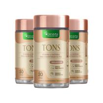 Kit 3x Pote de TONS Enriquecido Com Pinus Pinaster e Coenzima Q10, Clareador via Oral Denavita
