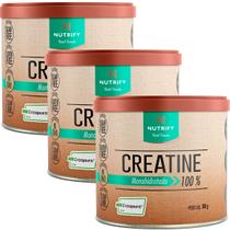 Kit 3x Potes Creatine Monohidratada Creapure 300g Creatina Original Puro Suplemento Alimentar Natural