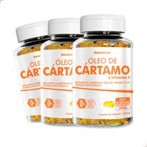 Kit 3x Potes Óleo de Cartamo Suplemento Alimentar Natural Natunectar 180 Cápsulas Gelatinosas Moles