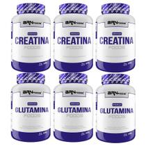 Kit 3X Premium Creatina 100G+ 3X Premium Glutamina 100G