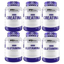 Kit 3X Premium Creatina 100G + 3X Premium Glutamina 100G