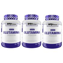 Kit 3X Premium Glutamina 100G - Brn Foods
