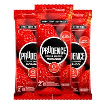 Kit 3X Preservativo Prudence Cores e Sabores Morango 6 Unidades Kit 3X Preservativo Prudence Cores e Sabores Morango 6 Unidades