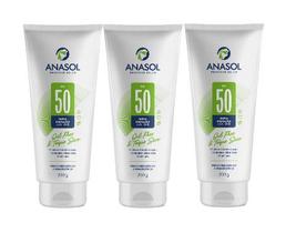 Kit 3x Protetor Solar Corporal Anasol Fps50 200g - Dahuer