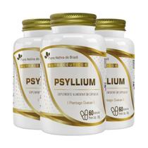 Kit 3x Psyllium 500mg 60 Capsulas Flora Nativa