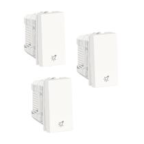 Kit 3x Pulsador Minuteria S70117604 Branco Orion Schneider Kit 3x Pulsador Minuteria S70117604 Branco Orion Schneider