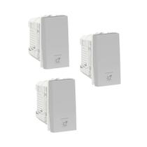 Kit 3x Pulsador Minuteria S70117674 Alumínio Orion Schneider