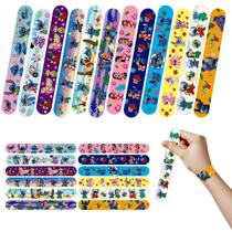 Kit 3x Pulseiras Lilo & Stitch Bracelete Bate Enrola Multicor Criança