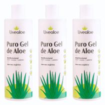 Kit 3x Puro Gel de Aloe (Aloe Vera) 500ml - LiveAloe