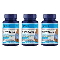Kit 3x Quitosana Psyllium + Spirulina 3x120 Cápsulas Muwiz Sabor:Sem sabor