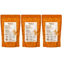 Kit 3x Refil Creme Pentear Apice Nutri Waves Cacheado Crespo Ondulado Definicao Sem Sulfato Vegano 300ml