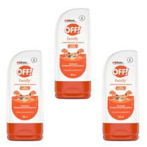 KIT 3X Repelente de Insetos OFF Family 200ml Loção Não Oleoso Testado Dermatologicamente 4Hrs Ptct
