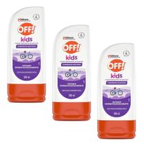 KIT 3X Repelente de Insetos OFF Kids 200ml Loção Cheirinho Gostoso 4Hrs Prot 2 Anos Infantil Criança KIT 3X Repelente de Insetos OFF Kids 200ml Loção Cheirinho Gostoso 4Hrs Prot 2 Anos Infantil Criança