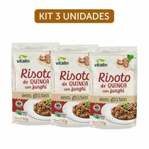 Kit 3X: Risoto Quinoa Funghi Orgânico Sem Glúten Vitalin