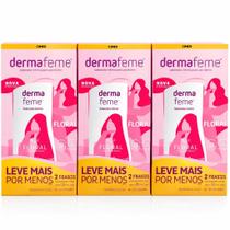 Kit 3X Sabonete Íntimo Floral Dermafeme (2 Unidades de 200ml ) Cimed