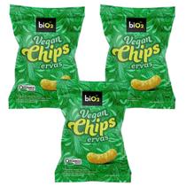 Kit 3x Salgadinho Assado Orgânico Vegan Chips Ervas Bio2