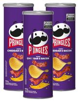 Kit 3x Salgadinho de Batata Cheddar e Bacon Pringles 105g