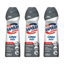 Kit 3x Sapólio Radium Cremoso Limpa Inox 250 Ml