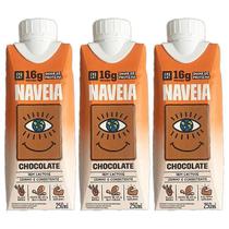 Kit 3X: Shake Proteico Vegano Chocolate Naveia 250Ml