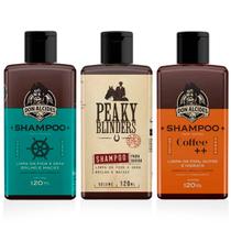 Kit 3x Shampoo Barba Calico Coffe Peaky Blinders Don Alcides
