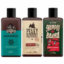 Kit 3x Shampoo Barba Calico Jack Peaky Guaraná Don Alcides