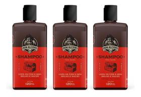 Kit 3X Shampoo Para Barba 120Ml Barba Negra Don Alcides