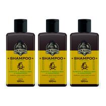 Kit 3x Shampoo Para Barba Lemon Bone 120ml Don Alcides
