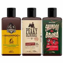 Kit 3x Shampoo Para Barba Lemon Peaky e Guaraná Don Alcides