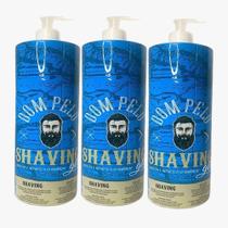 Kit 3x Shaving Gel 1kg Profissional - Barba Suave Sem Irritações