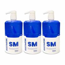 Kit 3x Shaving Gel De Barbear Menthol SM 1000ml Alfa Look's
