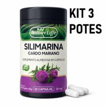 Kit 3x Silimarina Cardo Mariano Concentrada 60 Cápsulas
