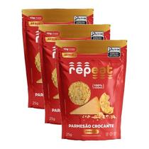 Kit 3X: Snack De Parmesão Crocante Repeat 25G