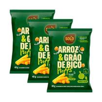 Kit 3X: Snack Puffs Arroz E Grão Bico Cebola E Salsa Solo