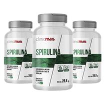 Kit 3x Spirulina Vegana 60 Cápsulas ClinicMais