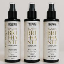 Kit 3x Spray Banho Brilhante Rhenuks Efeito Gloss, Brilho Imediato e Sem Formol Kit 3x Spray Banho Brilhante Rhenuks Efeito Gloss, Brilho Imediato e Sem Formol