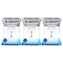 Kit 3x Sulfato De Alumínio Sibrape Decantador Impurezas 2kg Kit 3x Sulfato De Alumínio Sibrape Decantador Impurezas 2kg