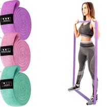 Kit 3x Super Band Elastico Academia Saude Exercicio Treino em casa