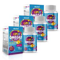 Kit 3x Super Ômega 3 Infantil Ekobé Kids 90 capsulas mastigaveis Sabor Cereja Kit 3x Super Ômega 3 Infantil Ekobé Kids 90 capsulas mastigaveis Sabor Cereja