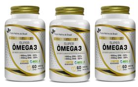 Kit 3x Super Ômega 3 (meg-3) (60 softcaps) - Flora Nativa Kit 3x Super Ômega 3 (meg-3) (60 softcaps) - Flora Nativa