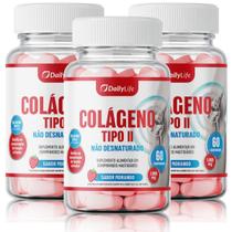 Kit 3x Suplemento Alimentar com Colágeno Tipo II Sem Glúten, Baixa Caloria e 40mg de Colágeno ND.2 por Porção Para Adultos a Partir de 19 Anos