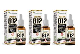 Kit 3x Suplemento Alimentar Vitamina B12 9,94 mc 20ml Flora Nativa