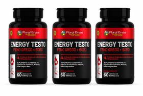 Kit 3x Suplemento Energy Testo 500mg 60 Cáspulas - Floral Ervas Kit 3x Suplemento Energy Testo 500mg 60 Cáspulas - Floral Ervas